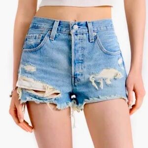 Levi's Premium 501 Jean Shorts High Rise size 26 EUC